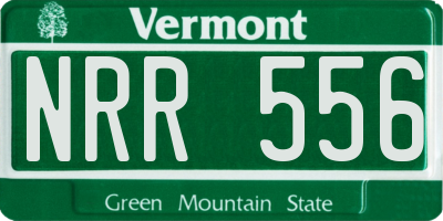 VT license plate NRR556