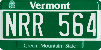 VT license plate NRR564