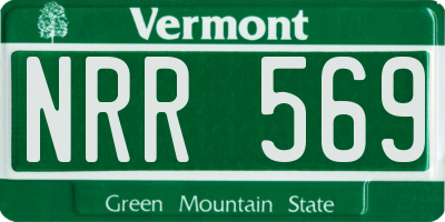 VT license plate NRR569