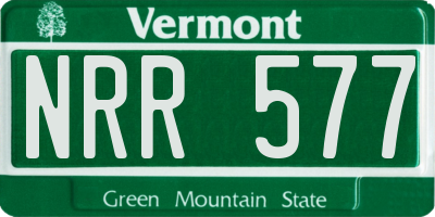 VT license plate NRR577