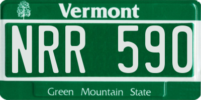 VT license plate NRR590