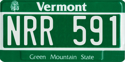 VT license plate NRR591
