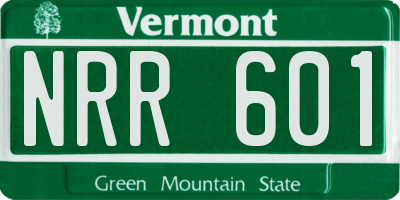 VT license plate NRR601