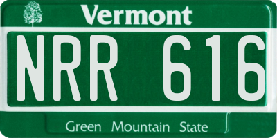 VT license plate NRR616