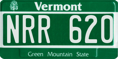 VT license plate NRR620