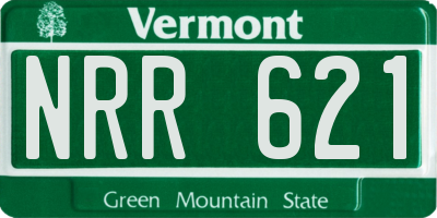VT license plate NRR621