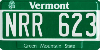 VT license plate NRR623