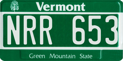 VT license plate NRR653