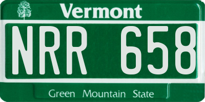 VT license plate NRR658