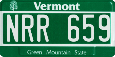 VT license plate NRR659