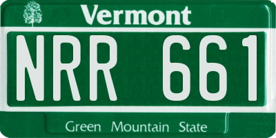 VT license plate NRR661