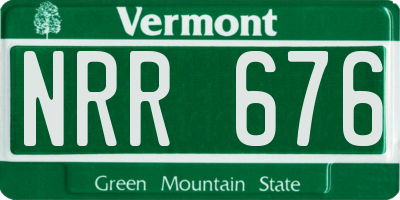 VT license plate NRR676