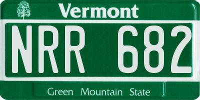 VT license plate NRR682