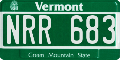 VT license plate NRR683