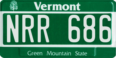 VT license plate NRR686