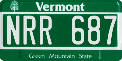 VT license plate NRR687