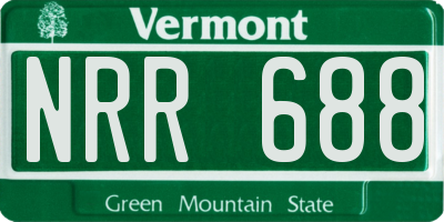 VT license plate NRR688