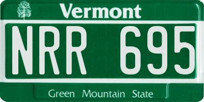 VT license plate NRR695