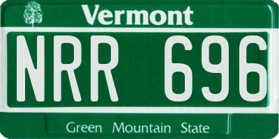 VT license plate NRR696