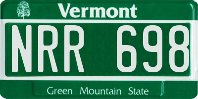 VT license plate NRR698