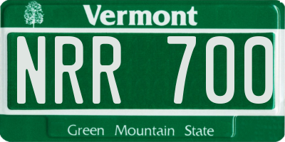 VT license plate NRR700