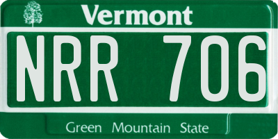 VT license plate NRR706