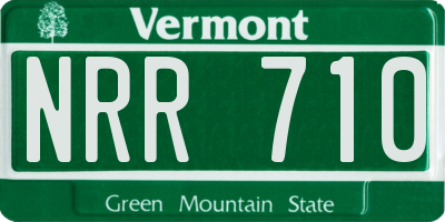 VT license plate NRR710