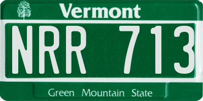 VT license plate NRR713