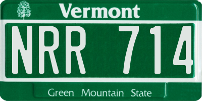 VT license plate NRR714