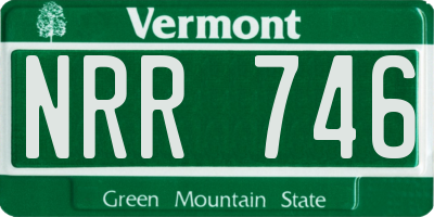 VT license plate NRR746