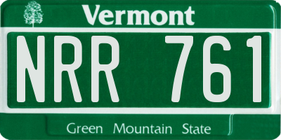 VT license plate NRR761