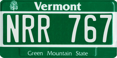 VT license plate NRR767