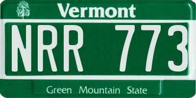 VT license plate NRR773