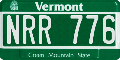 VT license plate NRR776