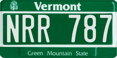 VT license plate NRR787