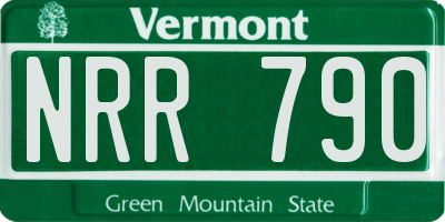 VT license plate NRR790