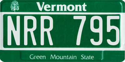VT license plate NRR795