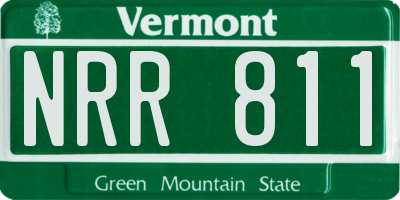 VT license plate NRR811