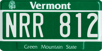 VT license plate NRR812