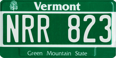 VT license plate NRR823