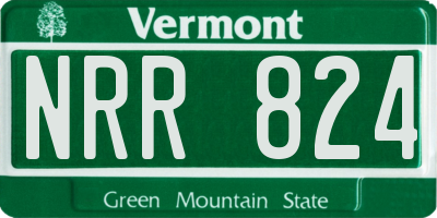 VT license plate NRR824
