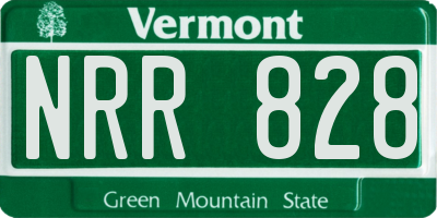 VT license plate NRR828