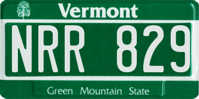 VT license plate NRR829