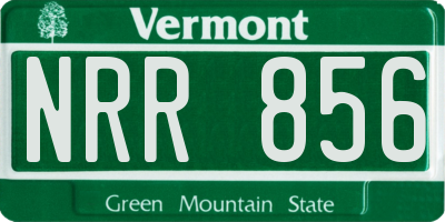 VT license plate NRR856