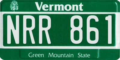 VT license plate NRR861
