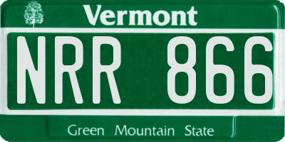VT license plate NRR866