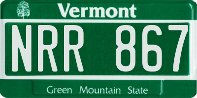 VT license plate NRR867