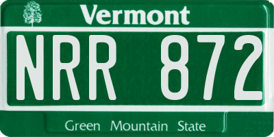 VT license plate NRR872