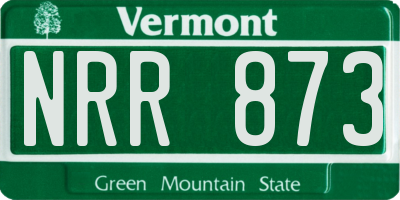 VT license plate NRR873