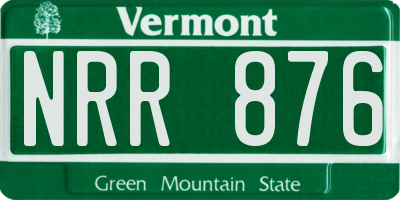VT license plate NRR876